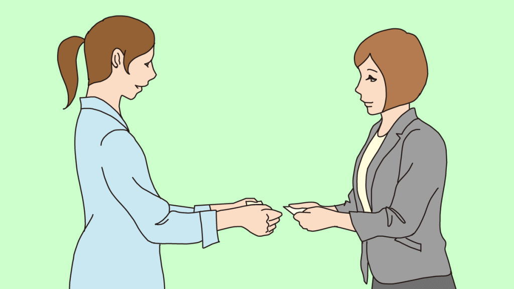 名刺(カード)配布のパターン1イメージ画像